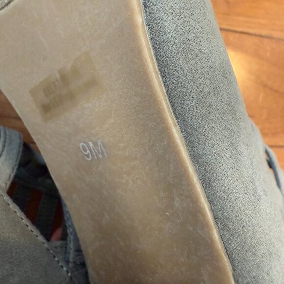 NO BOX Women G By Guess Gallina Caged Open Toe Sandal Heels Olive Green Size 9M - Picture 5 of 8